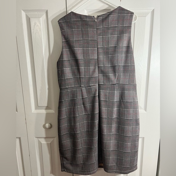 (D32) Modcloth Plaid fashion teaching classy sheath pencil dress with pockets - Picture 3 of 6